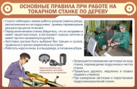 Стенд "Основные правила при работе на токарном станке по дереву" - «globural.ru» - Апрелевка