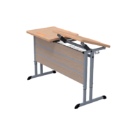 Стол ученический двухместный с наклоняемыми столешницами - «globural.ru» - Апрелевка