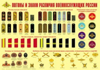 Плакат "Погоны и знаки различия военнослужащих России" - «globural.ru» - Апрелевка