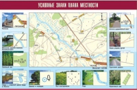 Таблица демонстрационная "Условные знаки плана местности" (винил 100x140) - «globural.ru» - Апрелевка