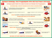 Таблица Порядок действий при коматозном состоянии пострадавшего 1000*1400 винил - «globural.ru» - Апрелевка