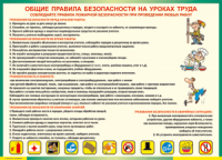 Таблица Общие правила безопасности на уроках труда 1000*1400 винил	  - «globural.ru» - Апрелевка