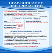 Стенд "Правописание деепричастий" - «globural.ru» - Апрелевка