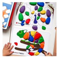 Игра на сенсомоторное развитие "Радужные камешки. Набор с карточками заданий A4" - «globural.ru» - Апрелевка