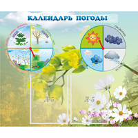 Стенд "Календарь погоды" с 2 карманами - «globural.ru» - Апрелевка