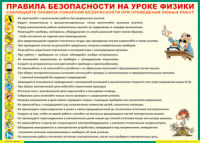 Таблица Правила безопасности на уроке физики 1000*1400 винил	 - «globural.ru» - Апрелевка