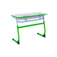 Парта двухместная "Smarty" с полиуретановой кромкой регулируемая по высоте  - «globural.ru» - Апрелевка