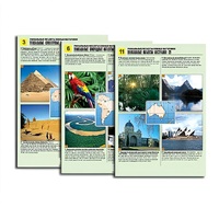 Комплект таблиц по географии раздаточных "Уникальные объекты южных материков" (цвет, лам, А4, 12 шт.) - «globural.ru» - Апрелевка