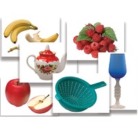 Набор предметных картинок "Фрукты, ягоды, орехи. Посуда" - «globural.ru» - Апрелевка