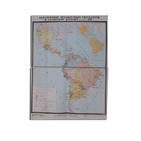 Учебная карта "Образование независимых государств в Латинской Америке" 1030*1420 мм (матовое, 2-стороннее лам.) - «globural.ru» - Апрелевка