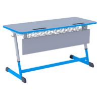 Парта Nomad двухместная регулируемая по высоте с полиуретановой кромкой - «globural.ru» - Апрелевка