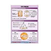 Таблица демонстрационная "Тела вращения" (винил 100х140) - «globural.ru» - Апрелевка