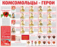 Тематический стенд "Комсомольцы-герои" - «globural.ru» - Апрелевка