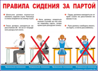 Таблица Правила сидения  за партой 1000*1400 винил - «globural.ru» - Апрелевка