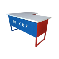 Стол преподавателя "Патриот" угловой с выкатной тумбой - «globural.ru» - Апрелевка