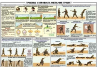 Плакат "Приемы и правила метания гранат" - «globural.ru» - Апрелевка