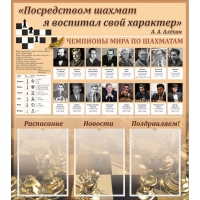 "Шахматы" тематический стенд - «globural.ru» - Апрелевка