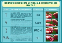 Стенд "Вязание крючком. Условные обозначения. Часть 2" - «globural.ru» - Апрелевка