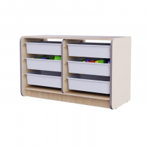 Двойной модуль для хранения игрушек из коллекции мебели «НЕГА» (цвет бежевый) - «globural.ru» - Апрелевка