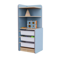 Угловой шкаф с ящиками из коллекции мебели «НЕГА» (цвет голубой) - «globural.ru» - Апрелевка