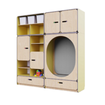 Детская стенка с местом для хранения и овальной зоной отдыха из коллекции «НЕГА» (цвет желтый) - «globural.ru» - Апрелевка