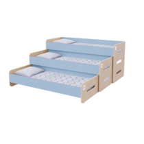 Раздвижная кровать 3 секции в спальную зону из коллекции «НЕГА» (цвет голубой) - «globural.ru» - Апрелевка