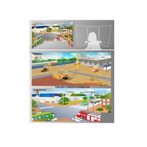 Стенд для сюжетно-ролевых игр 2-х сторонний (перекресток, стройка) - «globural.ru» - Апрелевка