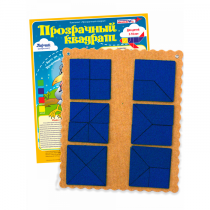 Прозрачный квадрат Ларчик (ковролин, синий)   - «globural.ru» - Апрелевка