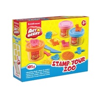 Пластилин на растительной основе Artberry/Stamp Your Zoo 3 бан./35 г со штампами - «globural.ru» - Апрелевка