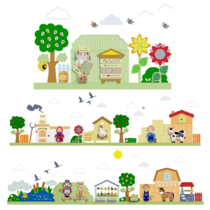 Набор декоративно-развивающих панелей "Деревенька" - «globural.ru» - Апрелевка