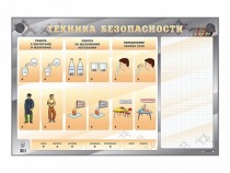 Электрифицированный стенд "Техника безопасности" с маркерными полями - «globural.ru» - Апрелевка