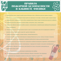 Стенд "Правила пожарной безопасности в кабинете физики" - «globural.ru» - Апрелевка