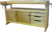 Верстак деревянный столярный Школьный (сосна) с тумбой Практик - «globural.ru» - Апрелевка