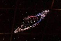 Потолок "Звездное небо с анимационным фибероптическим эффектом сатурн" - «globural.ru» - Апрелевка