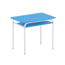 Стол компьютерный на металлокаркассе 900х600х760 (синий/белый) - «globural.ru» - Апрелевка