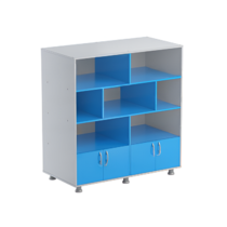 Шкаф-стеллаж (синий/серый) - «globural.ru» - Апрелевка