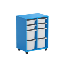 Тумба мобильная для пособий (синий) - «globural.ru» - Апрелевка