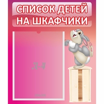 Стенд "Список на шкафчики" - «globural.ru» - Апрелевка