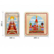 Набор стеновых панелей «Памятные места России - Кижи, Москва» - «globural.ru» - Апрелевка