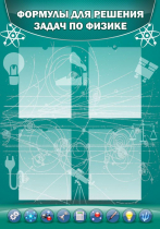 Стенд "Формулы для решения задач по физике" (вариант 3) - «globural.ru» - Апрелевка