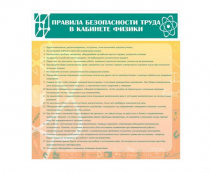 Стенд "Правила безопасности труда в кабинете физики" - «globural.ru» - Апрелевка