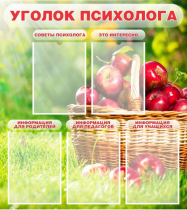 Стенд "Уголок психолога" (вариант 1) - «globural.ru» - Апрелевка