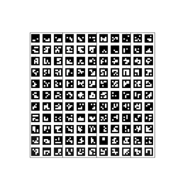 Поле aruco-меток, не бликующая поверхность 101 метка - «globural.ru» - Апрелевка