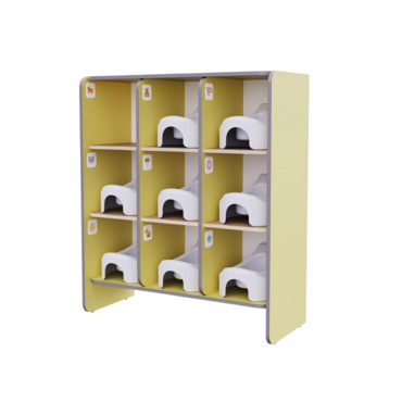 Детский стеллаж под горшки из коллекции «НЕГА» (желтый) - «globural.ru» - Апрелевка