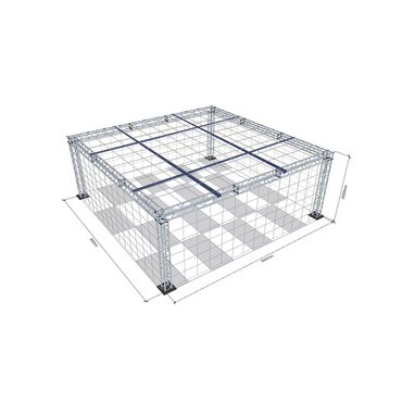 Огражденное пространство с защитной сеткой для безопасного пилотирования 8х8х3м  - «globural.ru» - Апрелевка