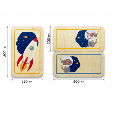 Набор стеновых панелей «Мы в Космосе - Белка и Стрелка» - «globural.ru» - Апрелевка