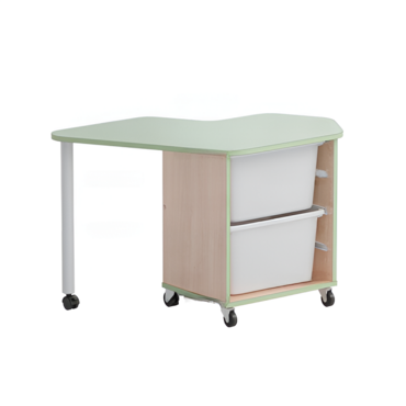 Стол детский левый Робик 002 (бук/фисташковый) - «globural.ru» - Апрелевка