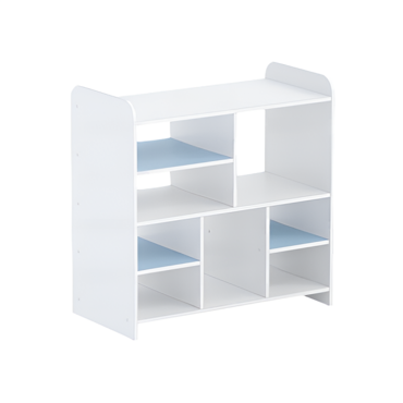 Стеллаж для пособий 2 (белый/прибрежный синий)  - «globural.ru» - Апрелевка